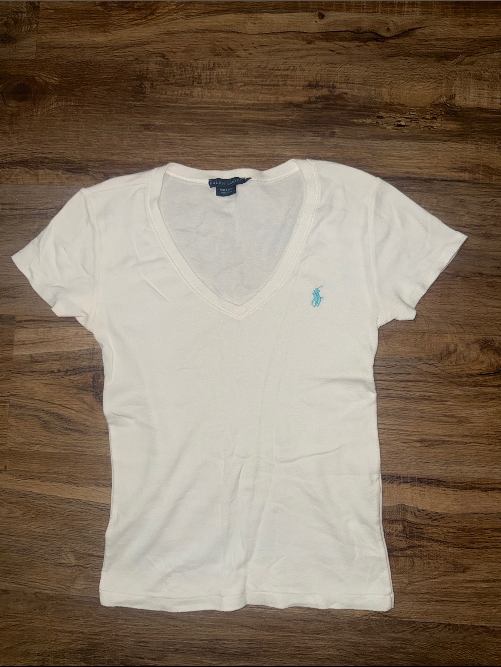Ralph Lauren White V-Neck Top